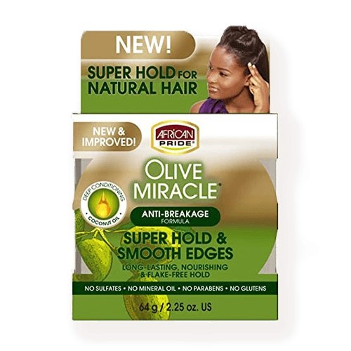 Gel Olive Smooth Edges Control - AFRICAN PRIDE - Fibrany
